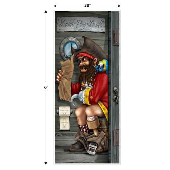 Beistle 6ft. Pirate Captain Restroom Door Covers, 2ct.